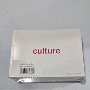 Scott Foresman Social Studies 2003 Vocabulary Cards Grade 5 Culture 0328040991